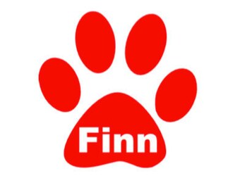 Personalized Paw Print Vinyl Decal- Dog