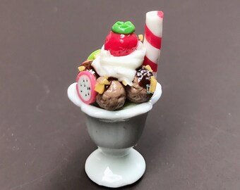Miniature Ice Cream, Miniature Sweet,Dollhouse Food,Miniature Ice,Ice cream,miniature fruit,Dollhouse Icecream,Dollhouse Sweet