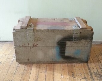 Vintage Ammo Crate, Vintage Wooden Box, Vintage Wood Box, Old Storage Crate, Wooden Ammo Box, Distressed Wooden Box, Vintage Wooden Crate,