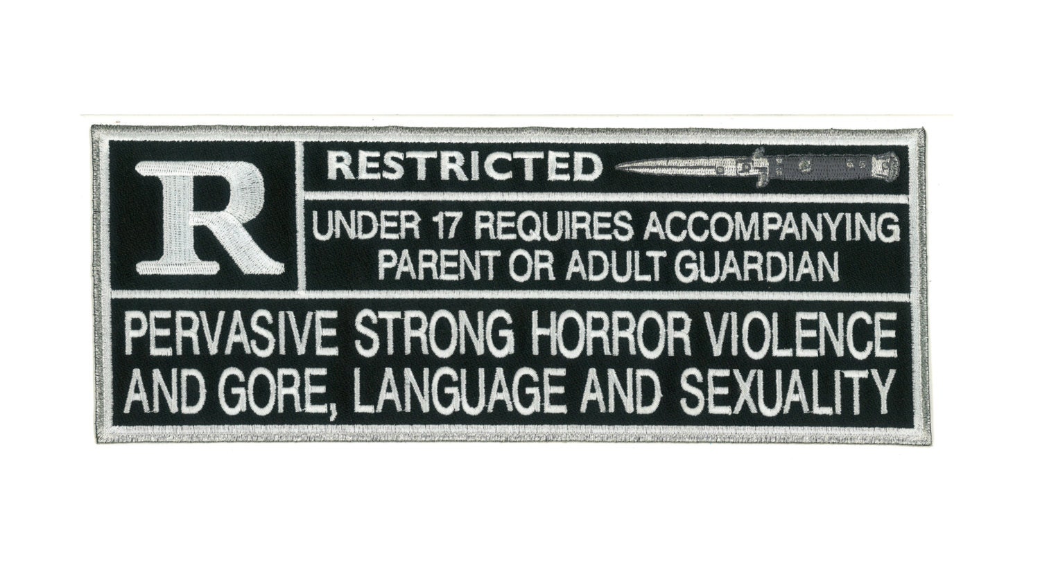 Restricted Rated R Iron On Back Patch 10 And 11 5