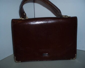 GIANNI Firenze Red/Burgundy Handbag/Purse/Satchel--Made in Florence
