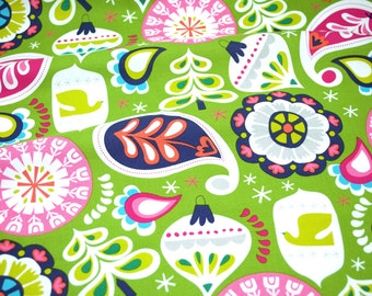 Fat Quarter Sale! - Treelicious by Maude Asbury for Blend Fabrics - Holiday Baubles in Green