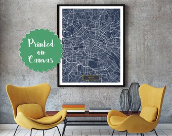 BERLIN Germany CANVAS Large Art City Map Berlin Germany Art Print poster map art jt Wall Art Home Decor JackTravelMap
