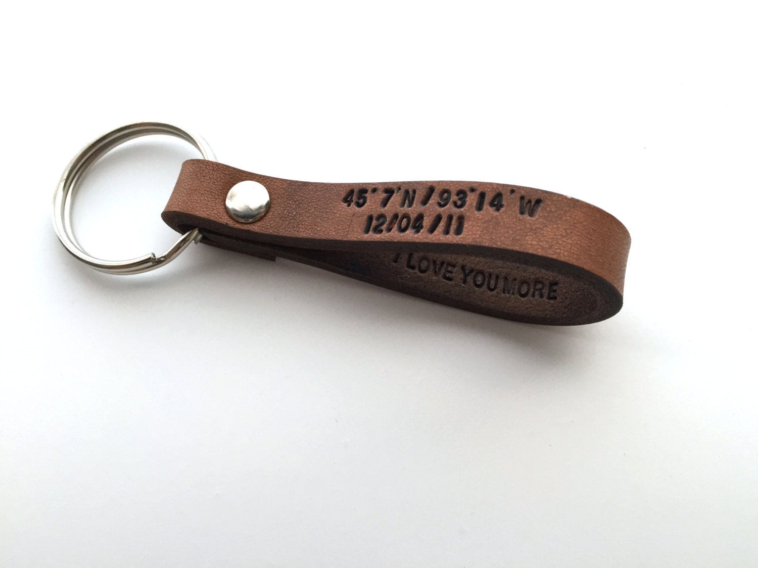 Custom Leather Keychain Personalized Leather Keychain