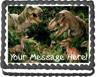 Dinosaur World Dinosaurs Edible Cake Topper Image Frosting Sheet Quarter Sheet