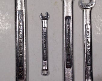 Set of 4, vintage, CRAFTSMAN, wrenches