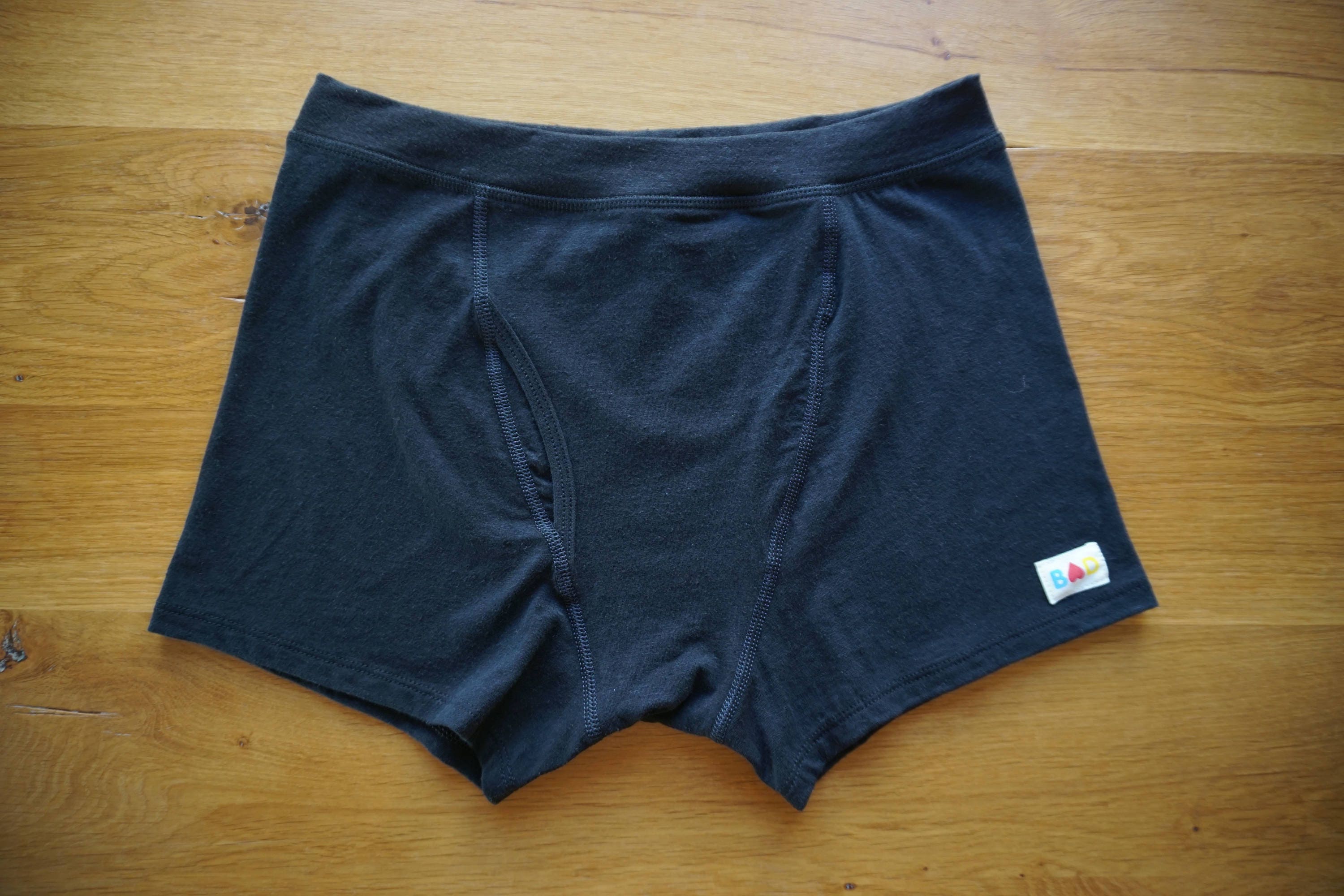 Black Organic Cotton & Hemp Boxer Briefs Men's Underwear