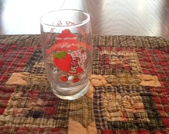 Vintage Strawberry Shortcake Glass Tumbler