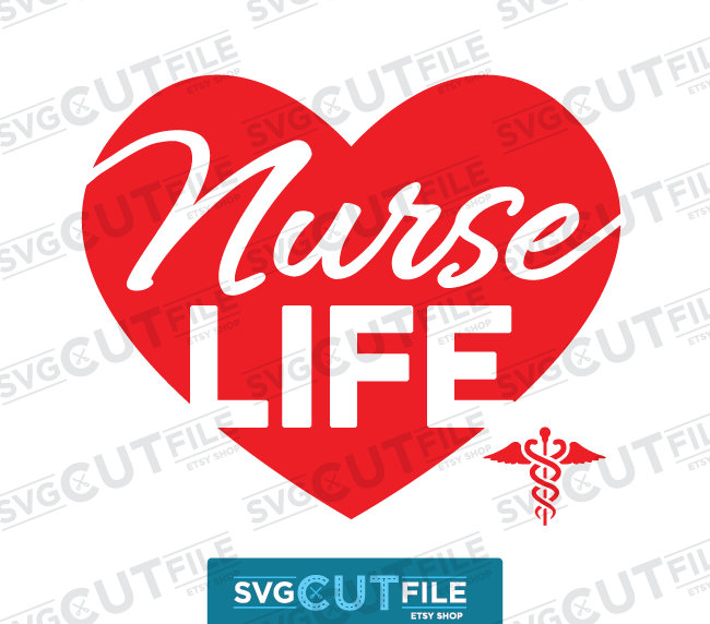 Download Nursing svg nurse life caduceus medical heart love lpn cna