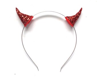 Glitter Devil Horn Headband