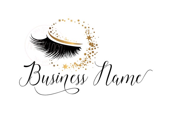 DIGITAL Custom logo design lash glitter logo lash beauty