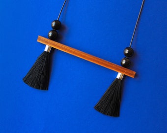 Statement Necklace, Oversized Necklace, Unique Necklace, Dramatic Necklace, Tassel Necklace, Fringe Necklace, Fringe Tassel, Boho Necklace