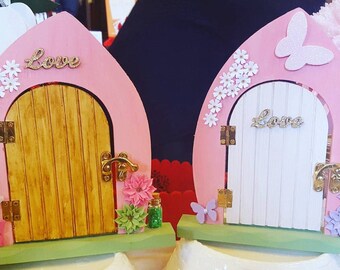 Fairy, toothfairy, woodland 3d freestanding door with opening door. Girls room pretend play, imagination. Magical. Handpainted personalised.