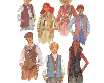 McCall's 6226, sewing pattern, size 8-10 women's vest pattern, reversible vest