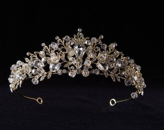 Bridal, Gold Tiara ,Crystal Tiara, Swarovski , Silver Tiara, Crystal Wedding Crown, Rhinestone Tiara, Wedding Tiara, Diamante Crown