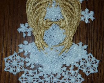 Free Standing Lace Snow Angel