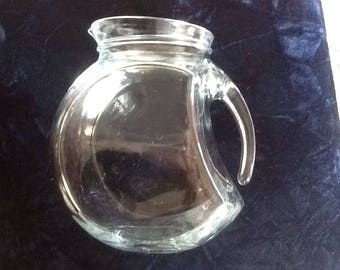Art Deco Pitcher, Glass Pitcher, Art Deco Glass, Art Deco Glass Pitcher, Simple Glass Pitcher