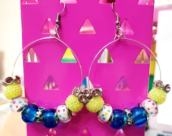 Neon hope earrings