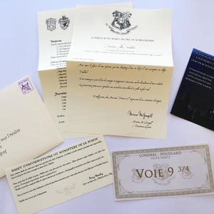 PACK CHOIXPEAU - Lettre d'admission personnalisée à Poudlard - inspiré Harry Potter - Fan Art, Poudlard Express, Sceau cire