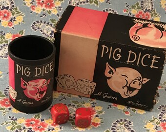 Parker Brothers 1942 Pig Dice Game