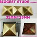 Xlarge 35mm Punk Fashion Pyramid Studs Spots Bronze Great For Craft DIY 12PCS