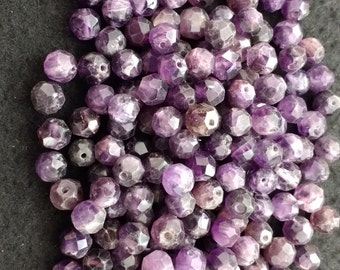 Vintage Amethyst 6mm Faceted Rounds