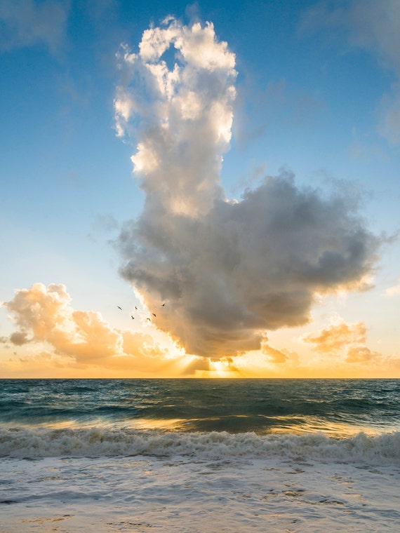 ZAHORA SUNSET. Seascape Print, Sunset Picture, Spanish Sunset, Cloudscape Print, Photographic Print