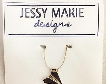 Let it Go - Paper Airplane Necklace