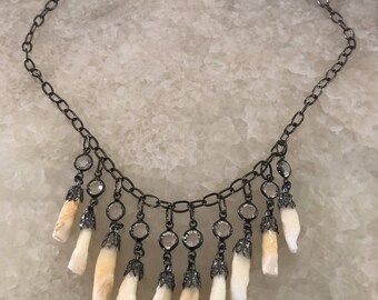 Human Tooth Charm Necklace