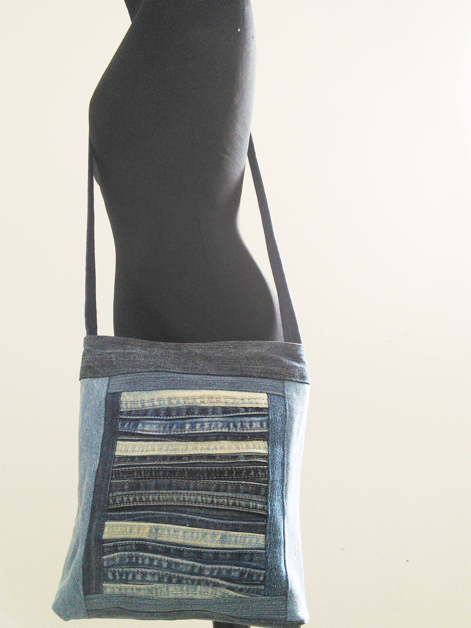 denim crossbody purse