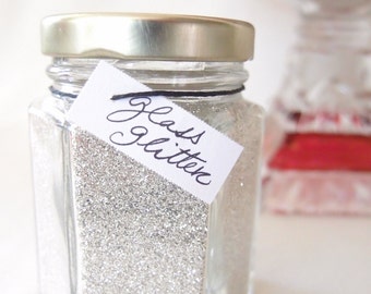 Vintage Silver Fine German Glass Glitter 4 oz