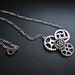 Steampunk silver tone necklace