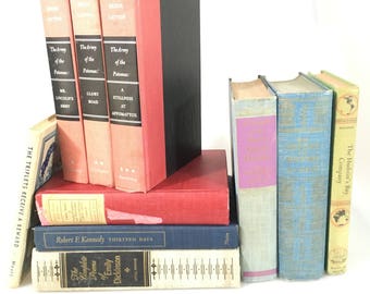 DECORATIVE Eclectic Antiqued Set of Books for Display