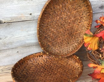 Wicker Wall Basket Winnowing Basket Tobacco Baskets ReFabulousReVamped ReFabulous