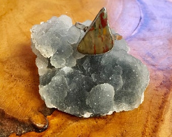 Size 6 Rainforest Jasper Ring Sterling Silver Rainforest Jasper Ring