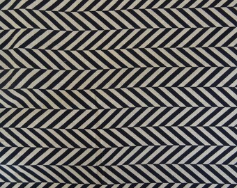 fabric, cotton, ivory and black herringbone collection
