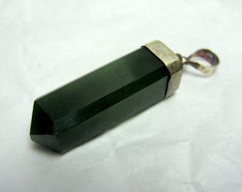 28 Carats Beautiful Nephrite Jade Pendant , Nephrite Jade Necklace , Nephrite Jade Jewelry Size 31*7mm