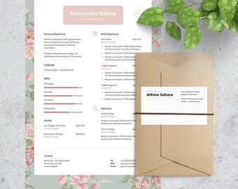 Clean and Professional Resume Template & Cover Letter Included | Format Photoshop and MS Word | Instant Download