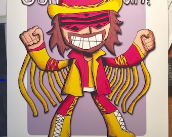 Macho Man Randy Savage Art Print WWE WWF Superstar