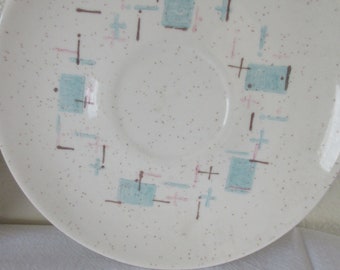 Vintage 1950s Vernon, Metlox Vernonware Heavenly Days Saucers Set 0f 2