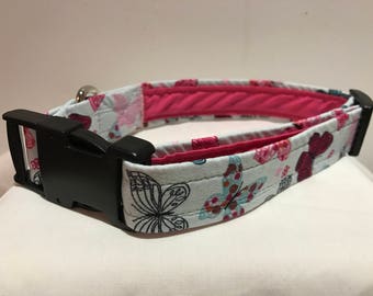 Butterfly Dog Collar Fully Lined XS-XL
