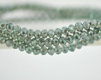 Crystal Glass Rondelle Faceted beads 2x3mm Olivine -BZ0313/ 145pcs