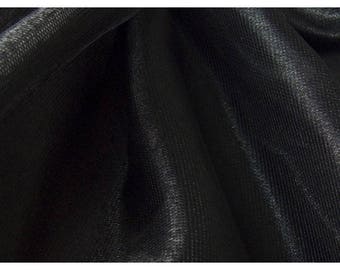 shiny black fabric