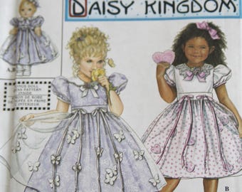 Daisy Kingdom Girls' Dress Pattern Simplicity 9039 Sizes AA 1/2-2 and BB 3-6
