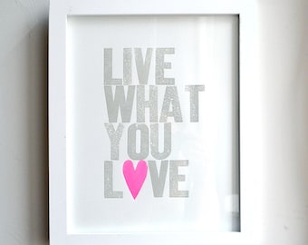 Live What You Love Special Edition Neon Pink Heart - on sale!