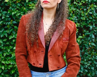 Lakeland Rust Suede Cropped Jacket