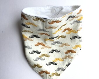 Bandana Bib, Minky Bib, Soft Minky, Baby bib, Moustache, Bibdana, Drool Bib