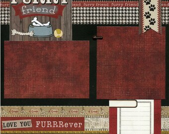 Furry Friend - Premade Dog Scrapbook Page
