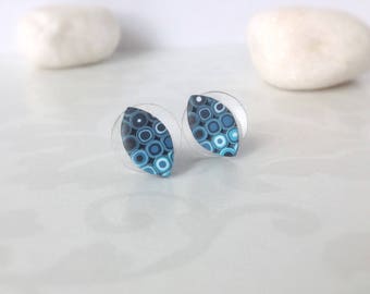 Stud Earrings , Polymer clay earrings , Everyday earrings , Gift for her , Small Earrings , Modern Jewelry , Minimalist Earrings