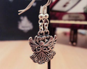 Earrings Christmas Angel - silver - 4 cm